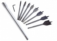 Набор сверл перовых по дереву с удлинителем 300мм (6,10,12,16,18,22,25,32)